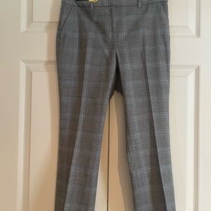 White House Black Market Gray Plaid Trousers